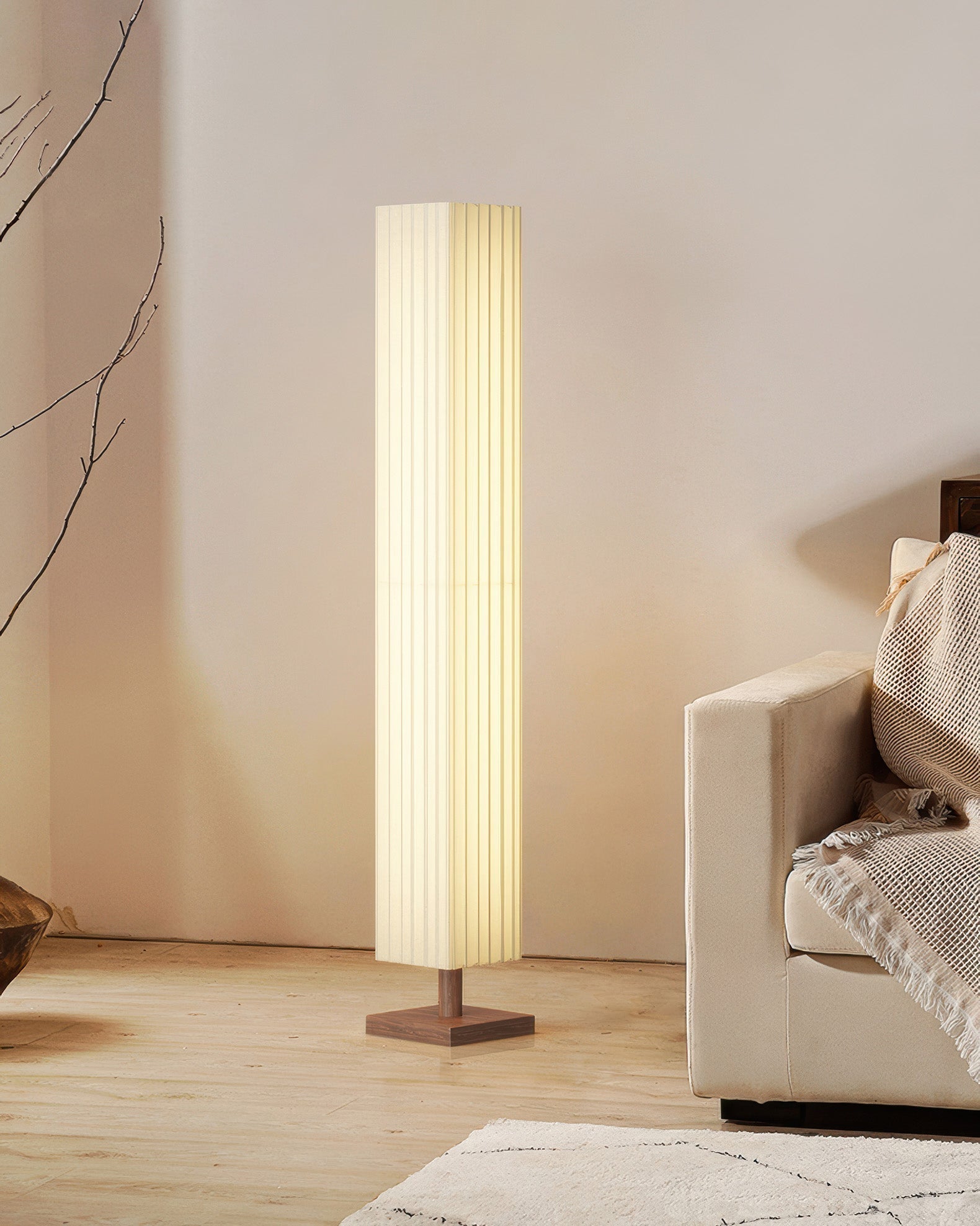 Nirela Wabi-Sabi Floor Lamp For Living Room And Reading Nook