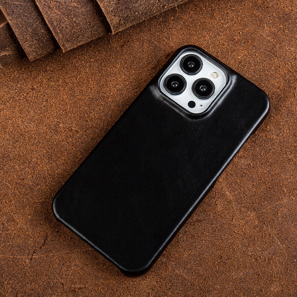 Pouzdro na iPhone z pravé kůže Oil Wax Nova od Nova Creations