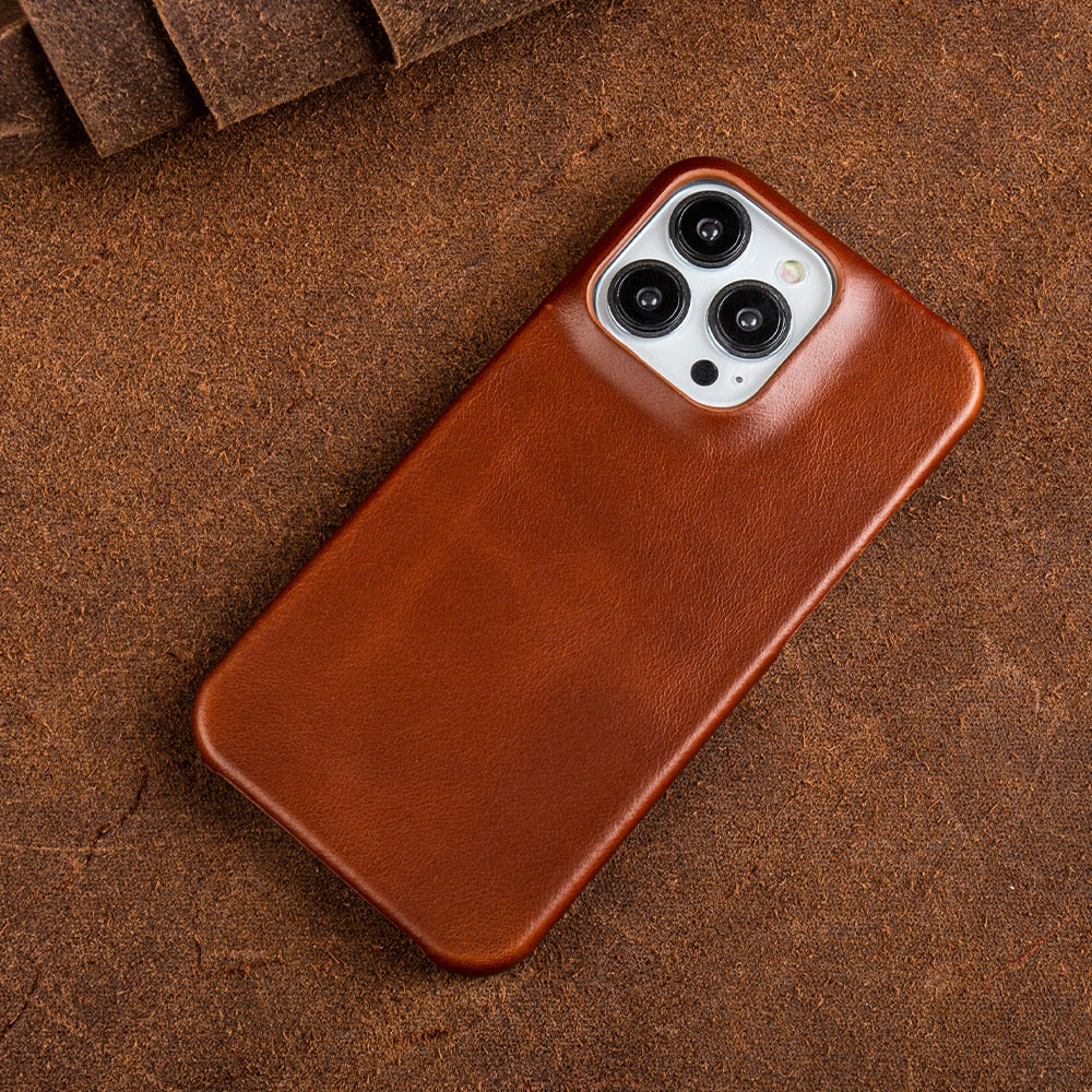 Pouzdro na iPhone z pravé kůže Oil Wax Nova od Nova Creations