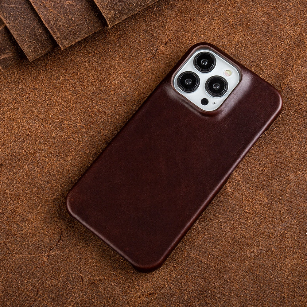 Pouzdro na iPhone z pravé kůže Oil Wax Nova od Nova Creations