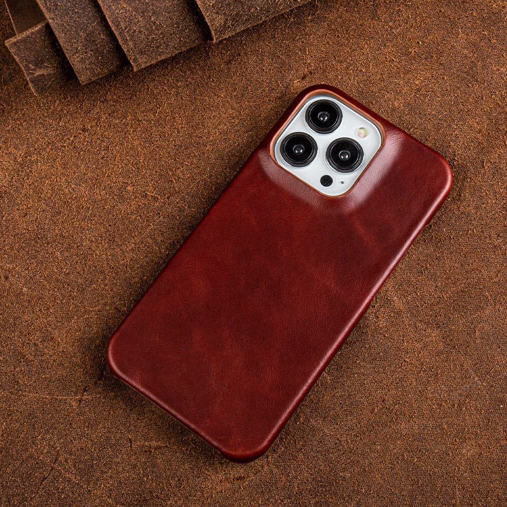 Pouzdro na iPhone z pravé kůže Oil Wax Nova od Nova Creations