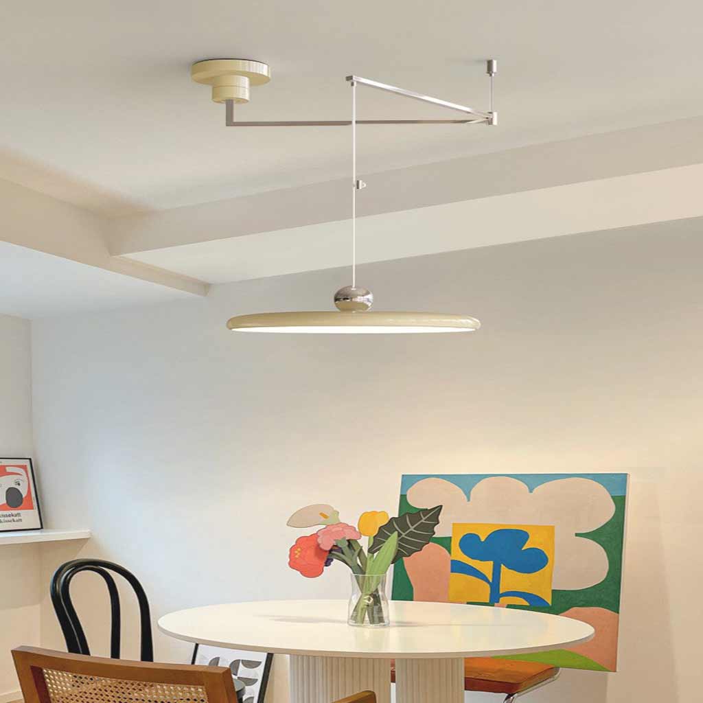 Adjustable Swing Arm Pendant Light Fixture for Living Spaces