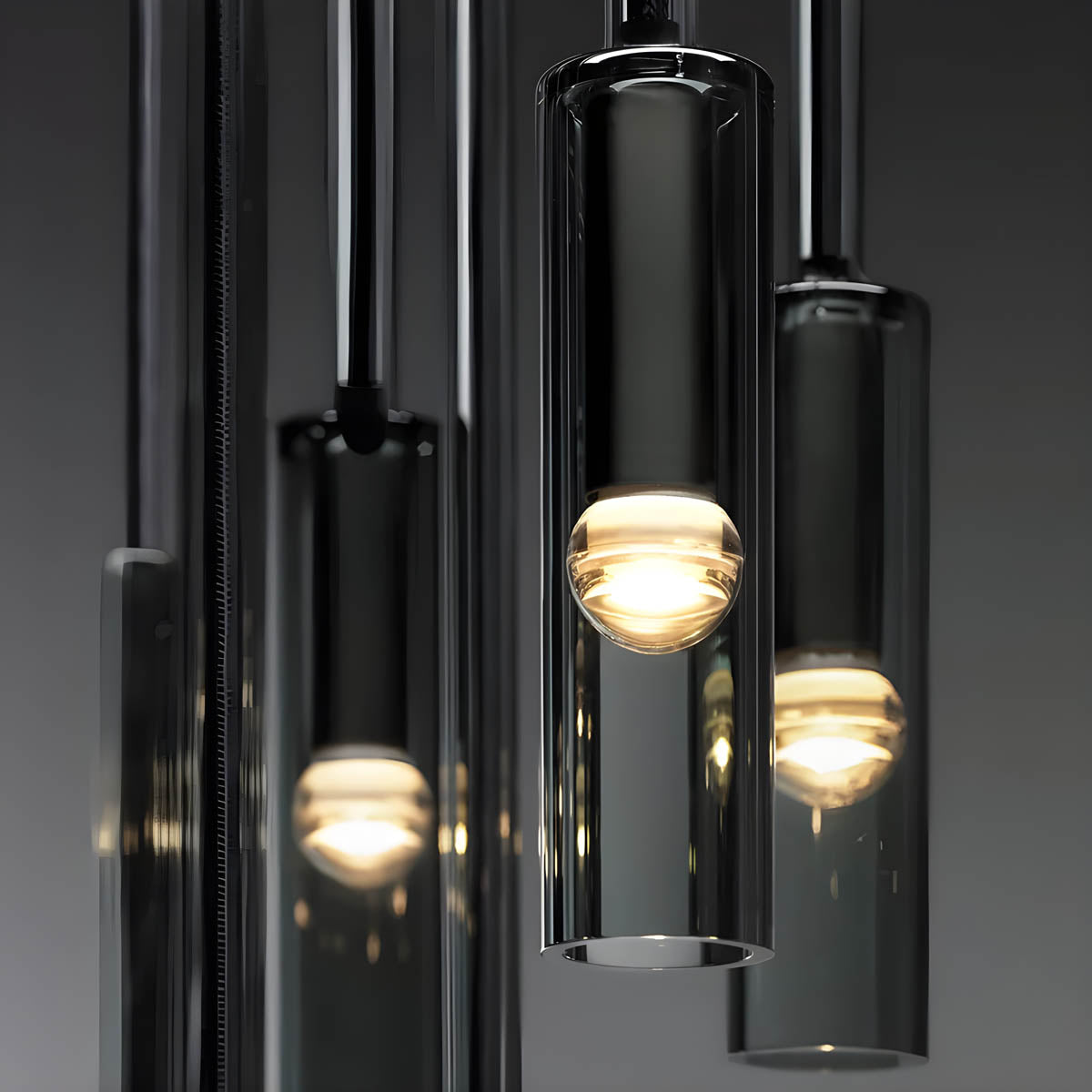 Lyra Nordic Glass and Metal Pendant with Integrated LED