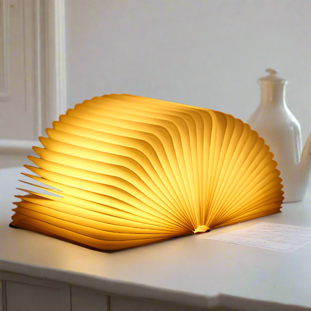 چراغ مطالعه و چراغ خواب LED به شکل کتاب LitLeaf برای اتاق خواب و میز کار