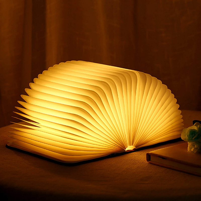 چراغ مطالعه و چراغ خواب LED به شکل کتاب LitLeaf برای اتاق خواب و میز کار