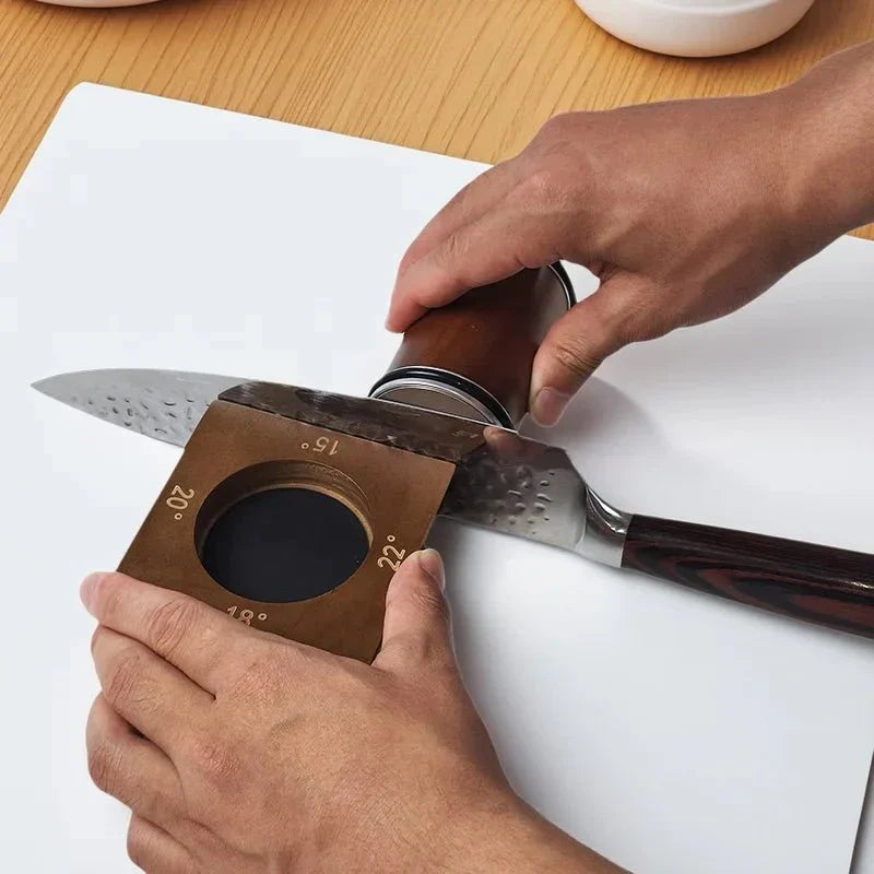NovaEdge 4-Angle Rolling Knife Sharpener With Magnetic Wooden Base