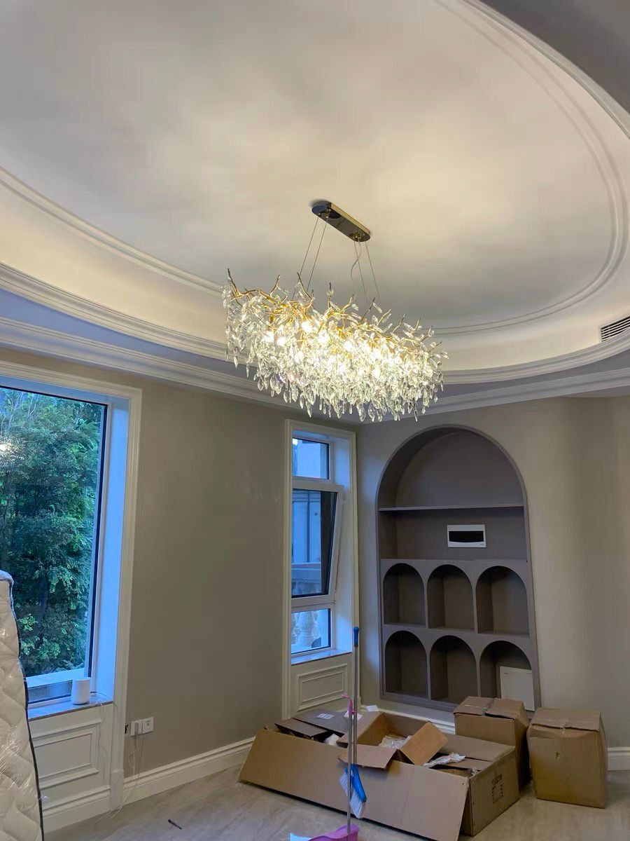 Lampadario a Bracci in Cristallo Stile Francese per Case Moderne