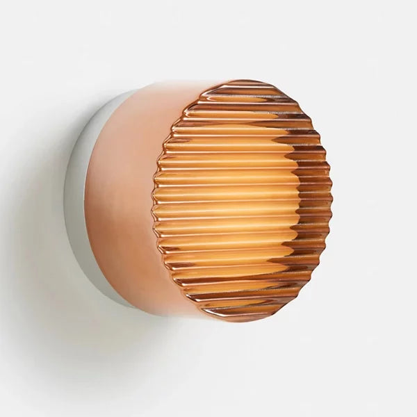 Lampada da parete LED rotonda moderna con diffusore in vetro satinato per uso interno ed esterno