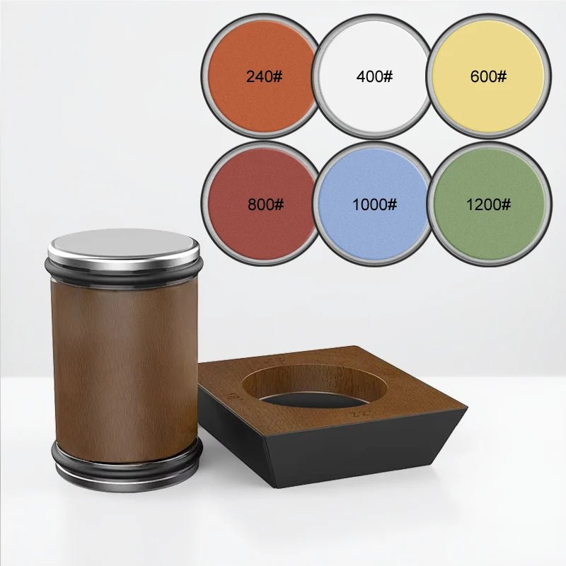 NovaSharp Rolling Knife Sharpener Set With Diamond Grinder And Wooden Platform