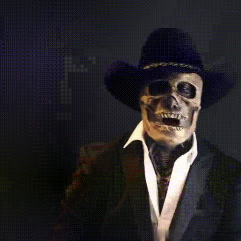 GrimShade Realistic Skeleton Mask With Hat For Ultimate Halloween Disguise