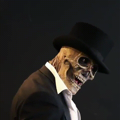 GrimShade Realistic Skeleton Mask With Hat For Ultimate Halloween Disguise