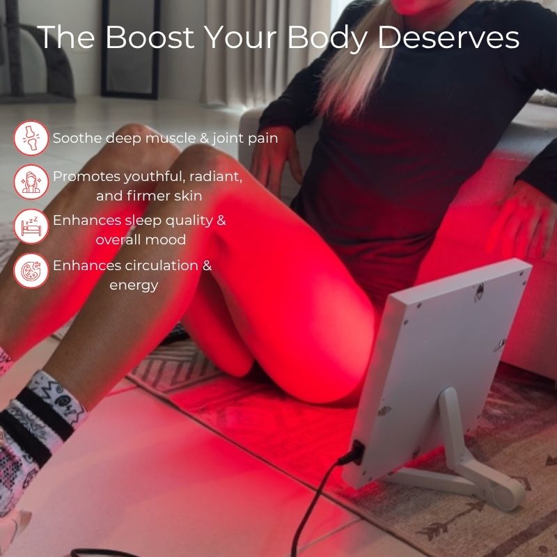 Advanced Infrared and Red Light Therapy Panel With Stand, FDA-Approved