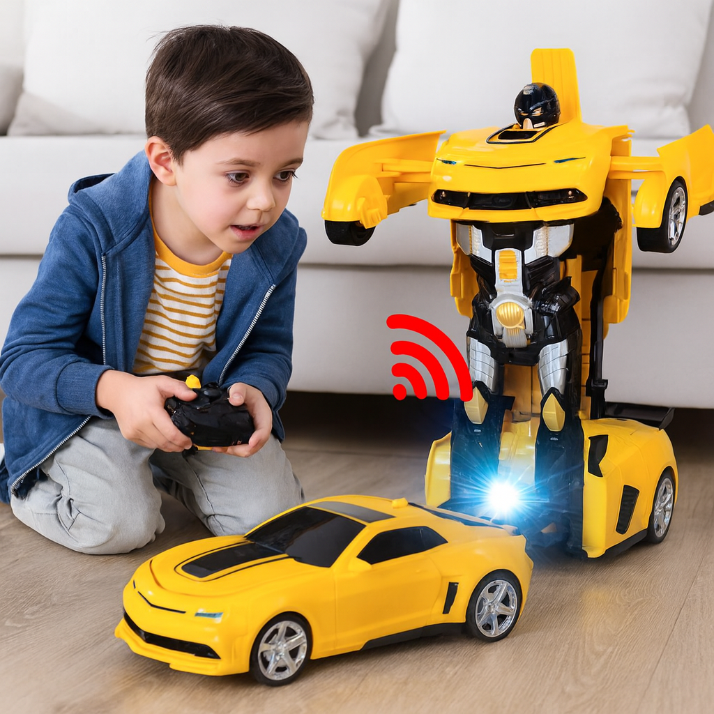 ماشین ربات کنترلی تبدیل‌شونده با کنترل حرکتی و چراغ‌های LED