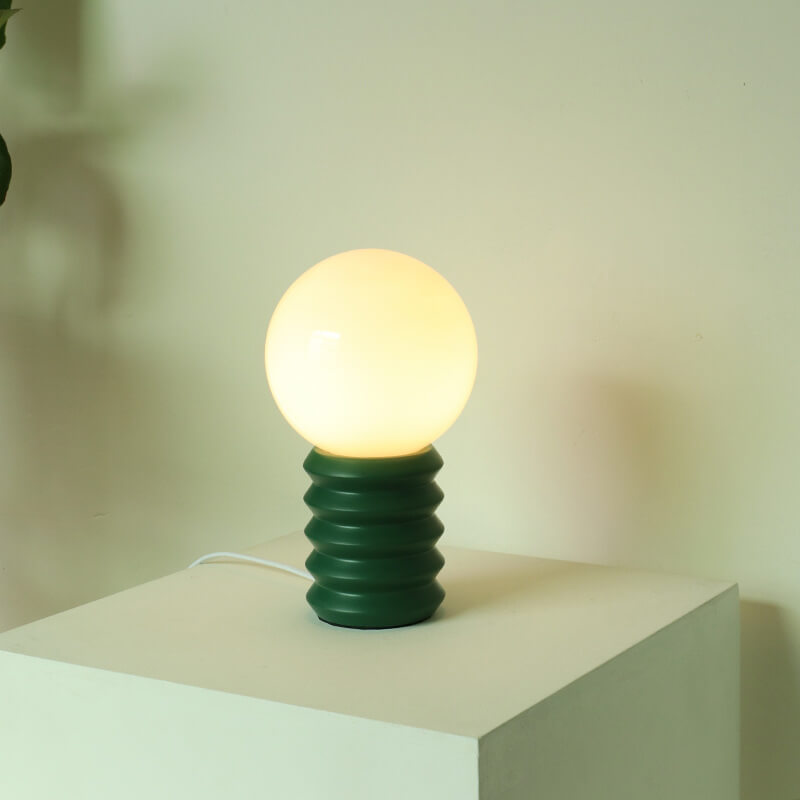 Serapha Table Lamp in Warm Orange Glass Finish