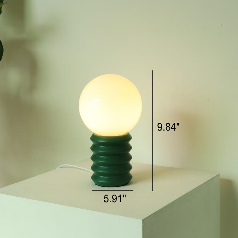 Serapha Table Lamp in Warm Orange Glass Finish