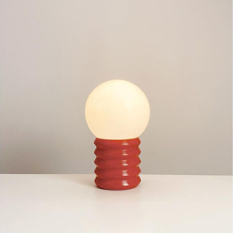 Serapha Table Lamp in Warm Orange Glass Finish
