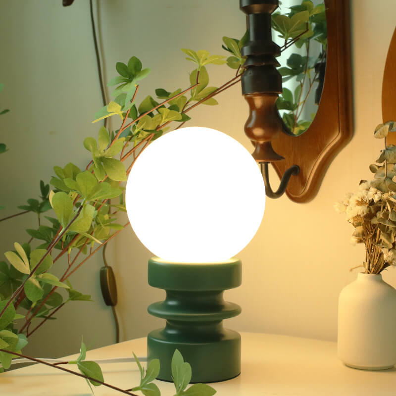 Serapha Table Lamp in Warm Orange Glass Finish