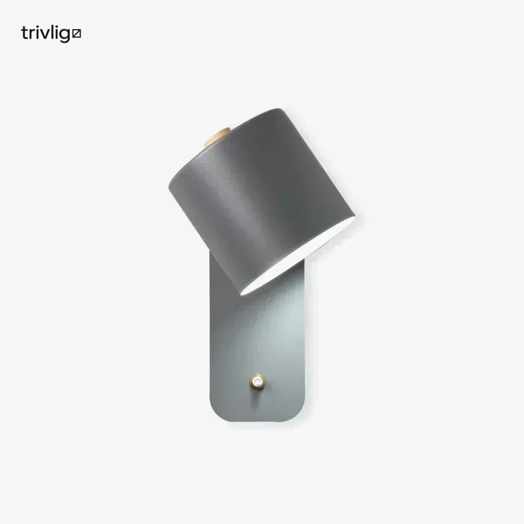 AstraLume Cylindrical Lampka nocna naścienna do wtyczki, bez konieczności okablowania