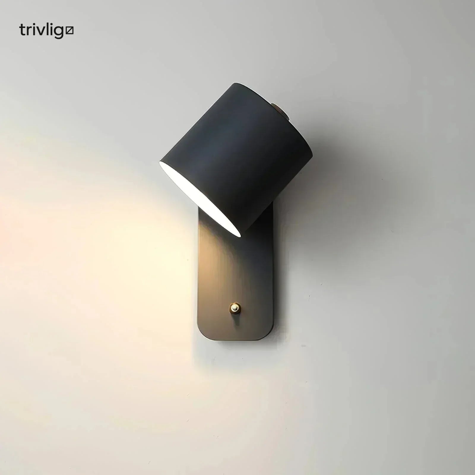 AstraLume Cylindrical Lampka nocna naścienna do wtyczki, bez konieczności okablowania