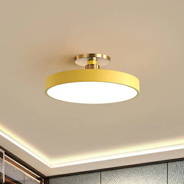 Lumora Rund LED Loftlampe i Nordisk Minimalistisk Stil