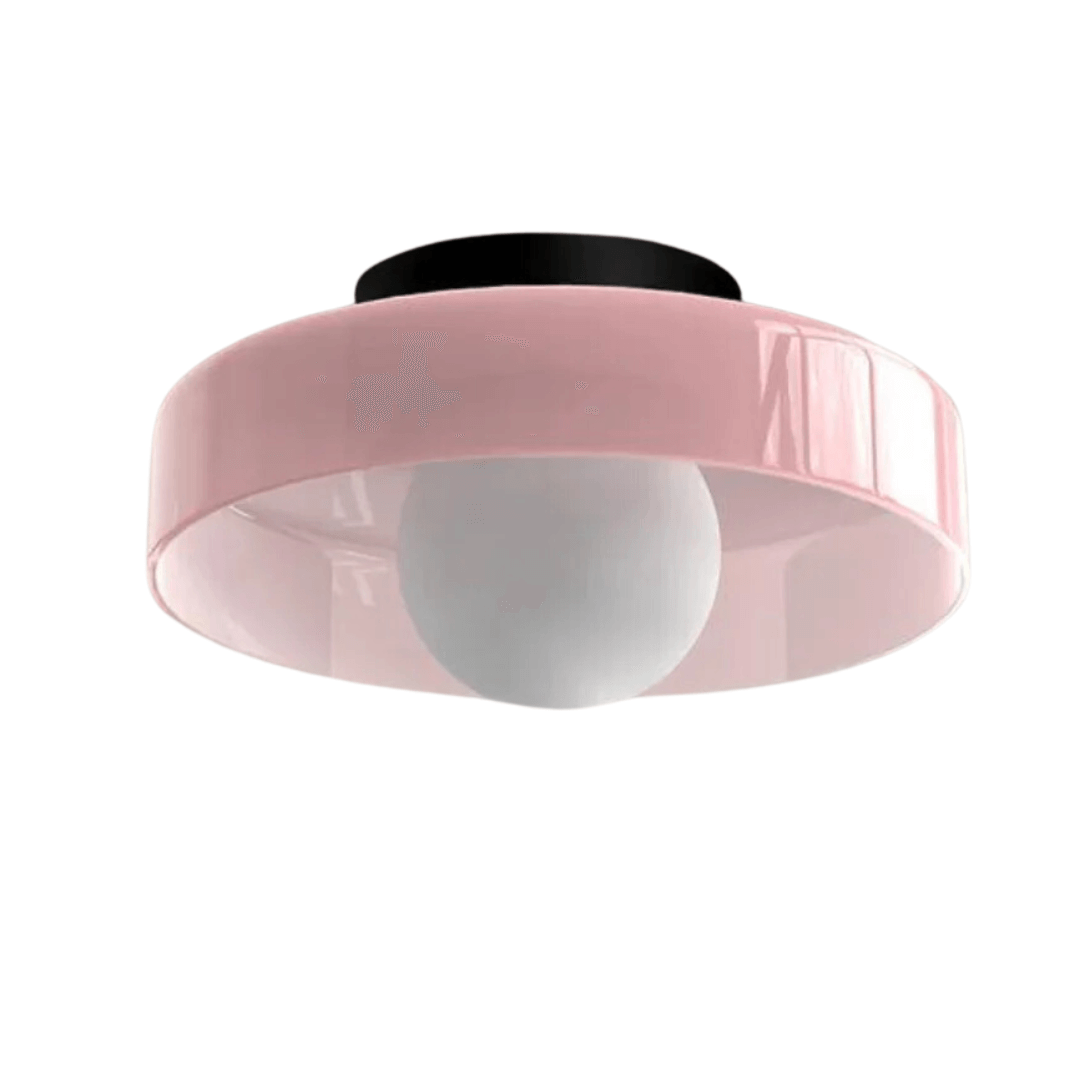 Round LED ceiling light modern glass lamp 1