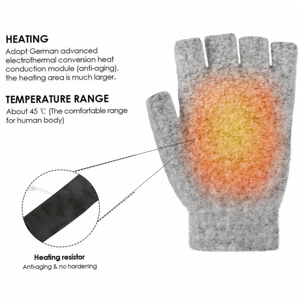 Guantes Calefactables Recargables por USB con Tres Ajustes de Temperatura