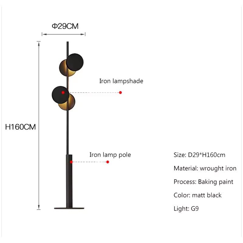 Arlo Nordic Black Floor Lamp | Up & Down LED Lighting