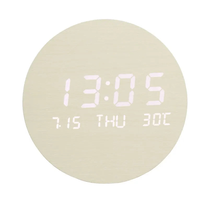Orologio da Scrivania in Legno SylvaClock con Display LED e Sveglia