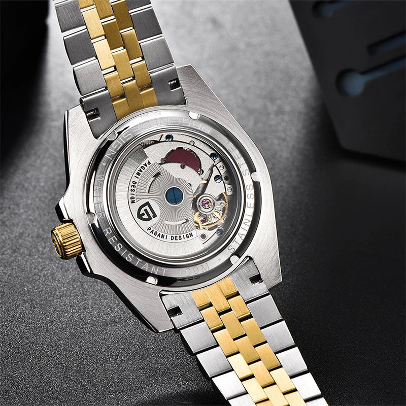 Aureon GMT Luxury Automatic Mechanical Men's Watch 40mm Stainless Steel