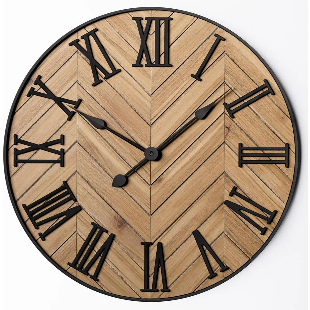 Havenwood Wall Clock 24in Diameter With Roman Numerals