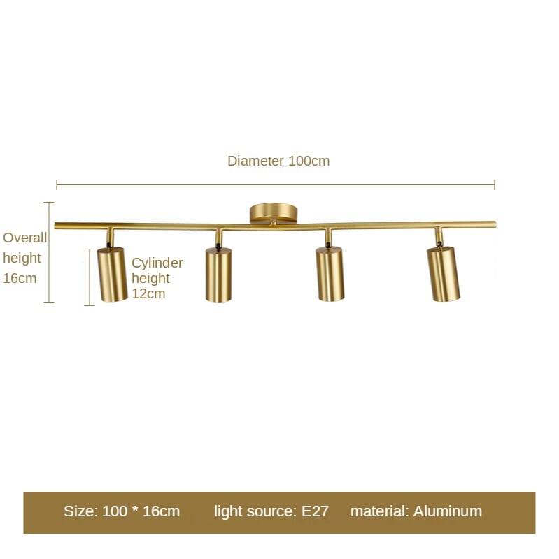 Lámpara de techo con foco LED ajustable LumaraFlex con cabezales giratorios