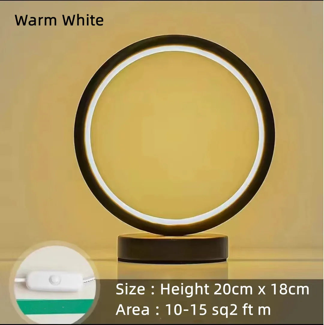 Modern LED Circular Table Lamp Energy Efficient Desk Light