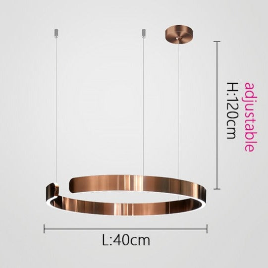 لوستر دایره‌ای LED الارا فلزی برای خانه لوکس مدرن