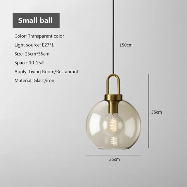 Industrial Glass Cord Pendant Light With Color Options And 3-Year Warranty