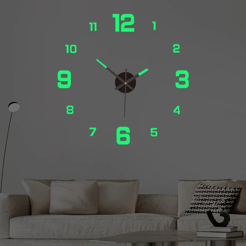 LumaNova DIY svítící 3D nástěnné hodiny s moderním bezrámovým designem