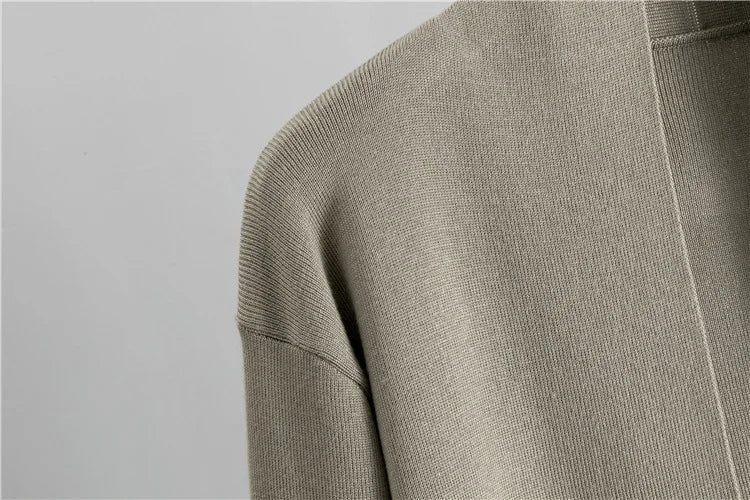 Gezellige gebreide 3-delige set met coltrui, gilet en vest van Lurelle