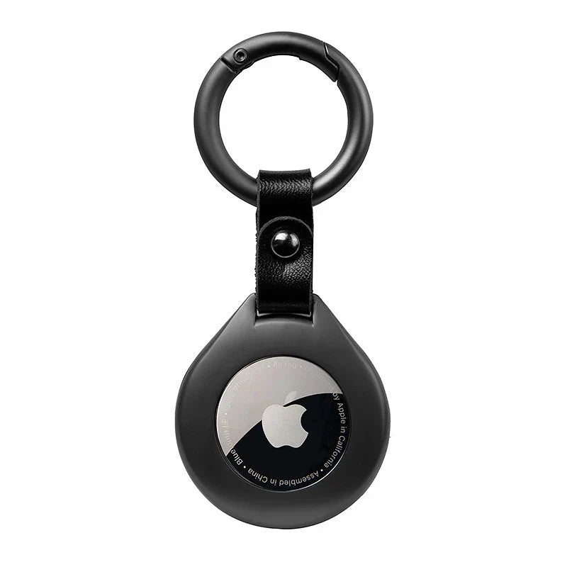 Carcasă protectoare din piele și metal pentru Apple AirTags