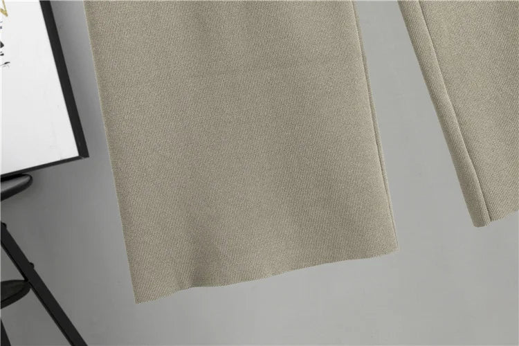 Gezellige gebreide 3-delige set met coltrui, gilet en vest van Lurelle