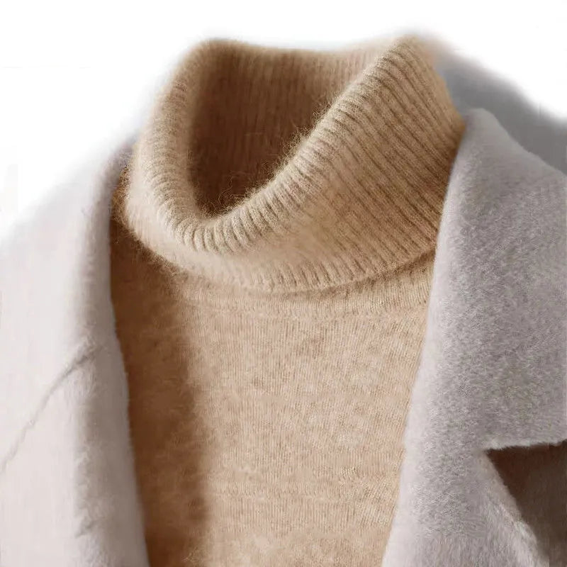 AstraLux 100 Percent Cashmere Wool Turtleneck Sweater for Men