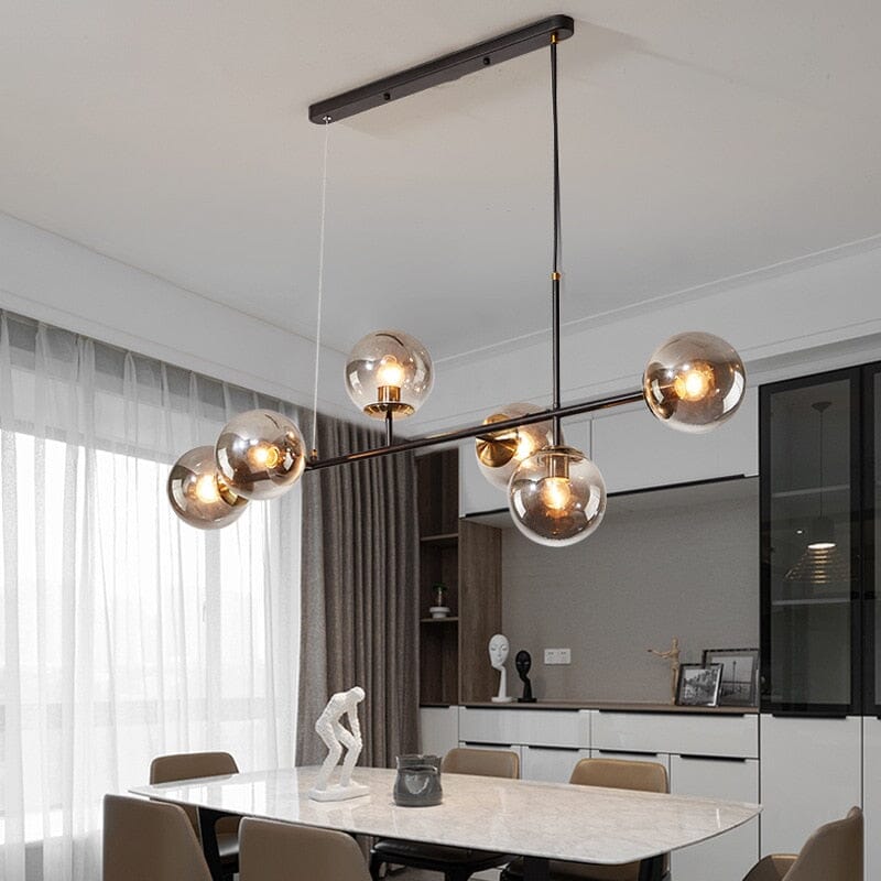 Kora Glas-Kugel-Kronleuchter in Gold- oder Schwarz-Finish