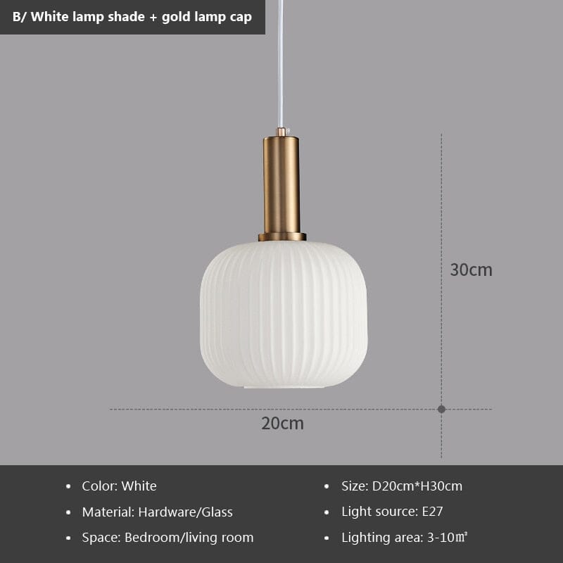 Astrae Nordic Fluted Glass Pendant Lights for Modern Rooms