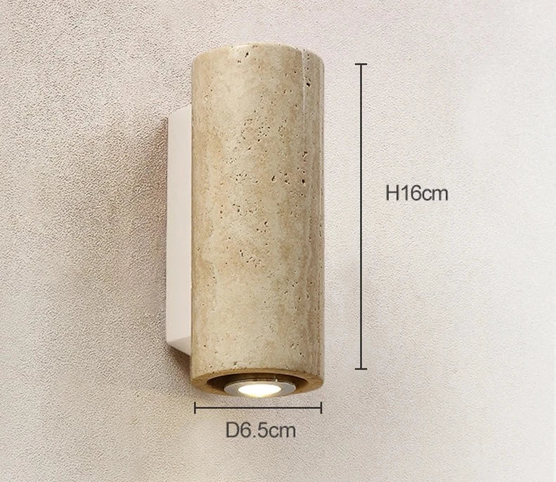 EmberStone Travertine LED Wall Light for Living Rooms