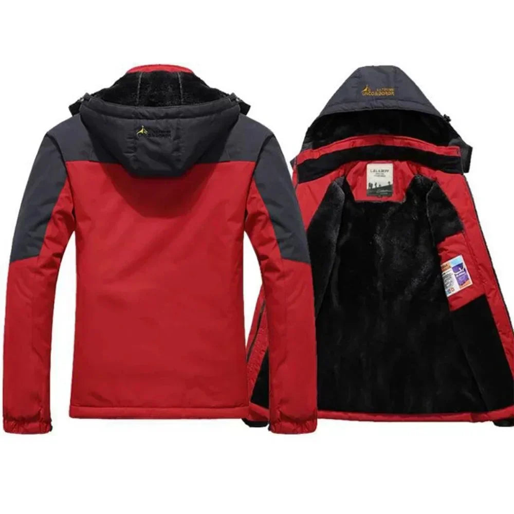 FrostGuard pánská zimní parka s kapucí, zateplená, voděodolná a větruodolná bunda