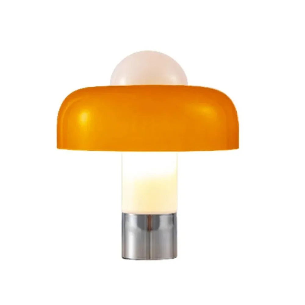چراغ قارچ شیشه‌ای نارنجی لونارا به سبک باوهاوس