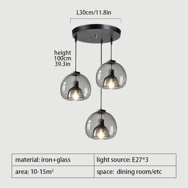 Závěsné skleněné lampy Lyris pro moderní kuchyně a koupelny