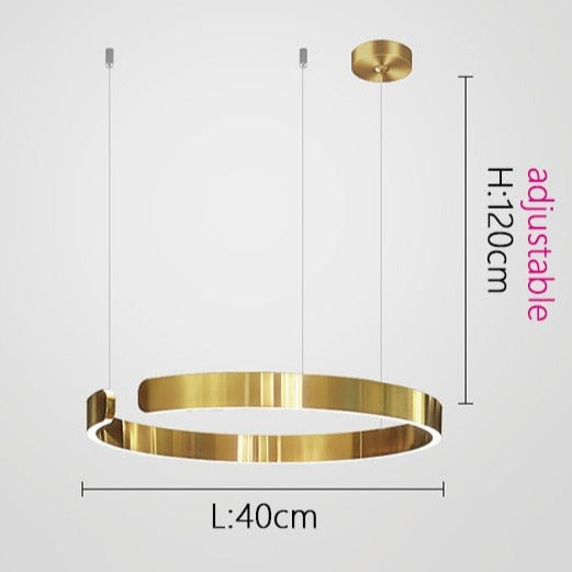 لوستر دایره‌ای LED الارا فلزی برای خانه لوکس مدرن