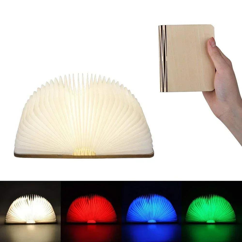 QuillView Foldable Book Lamp Elegant Reading Decor Light