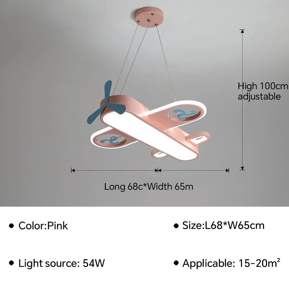AeroLite Junior LED Aircraft Chandelier for Kids' Bedroom