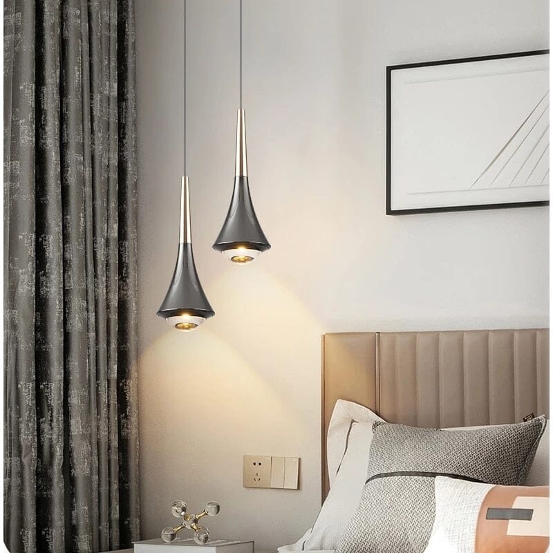 Vesari Water Drop LED Pendant Lights With Clear Glass Shade