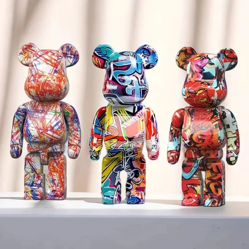 CityCub Graffiti Bärenfigur mit Ablageplatte Dekor